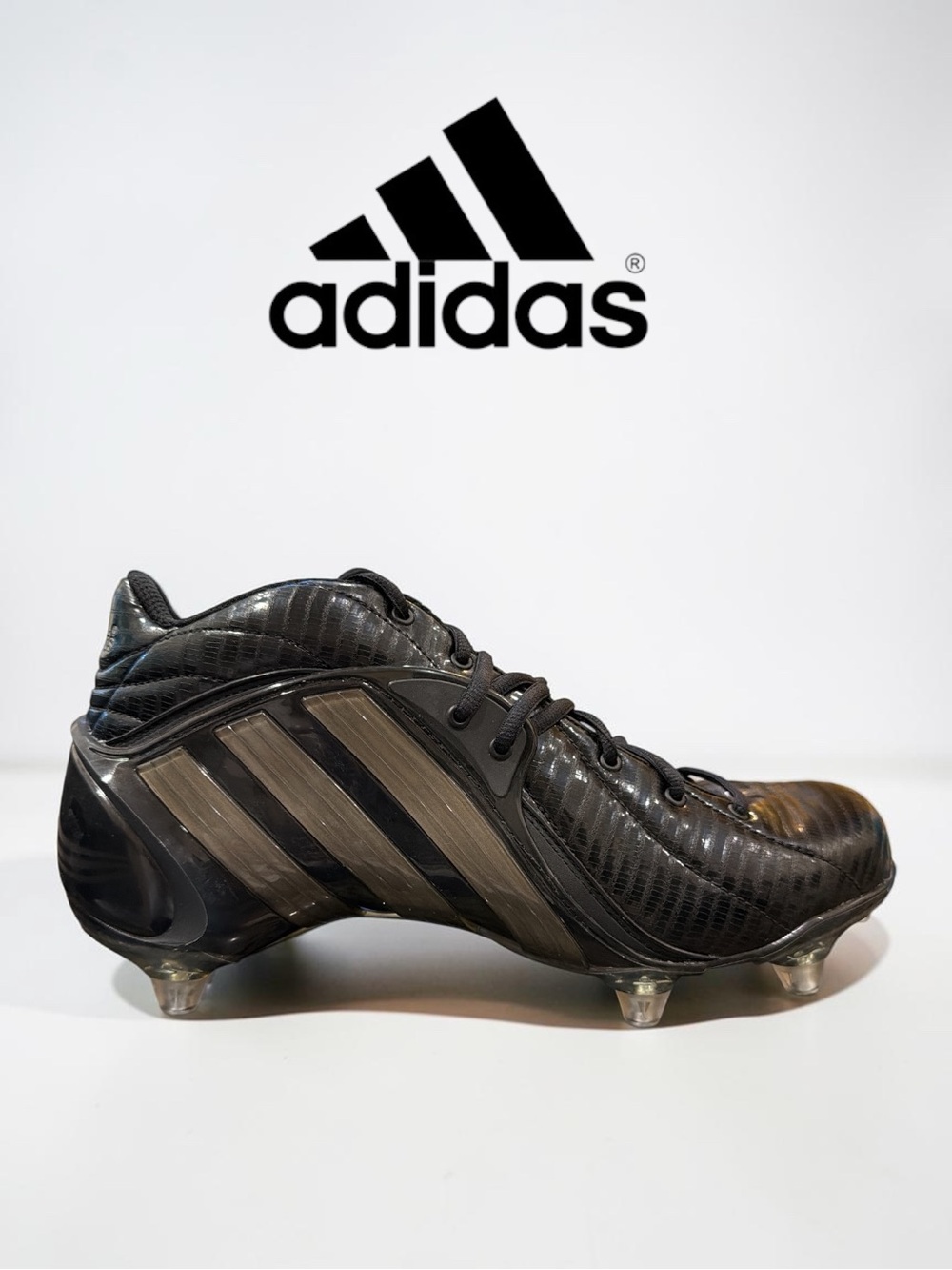 adidas Black Metallic Men’s Athletic Football Cleats